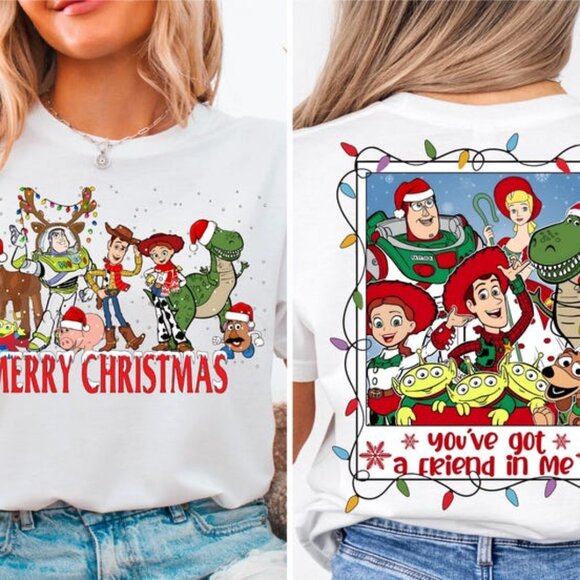 Disney Toy Story Merry Christmas Shirt, You_ ve Got a Friend in Me Christmas 165 - Picture 1 of 6